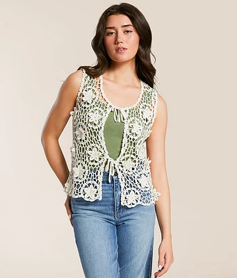 Daytrip Crochet Front Tie Tank Top