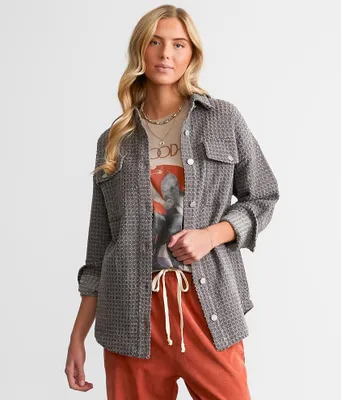 BKE Textured Knit Shacket