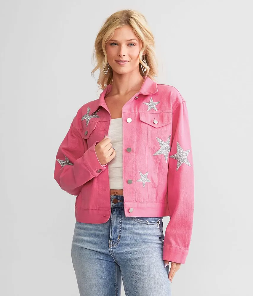 Rhinestone Star Studded Denim Jacket