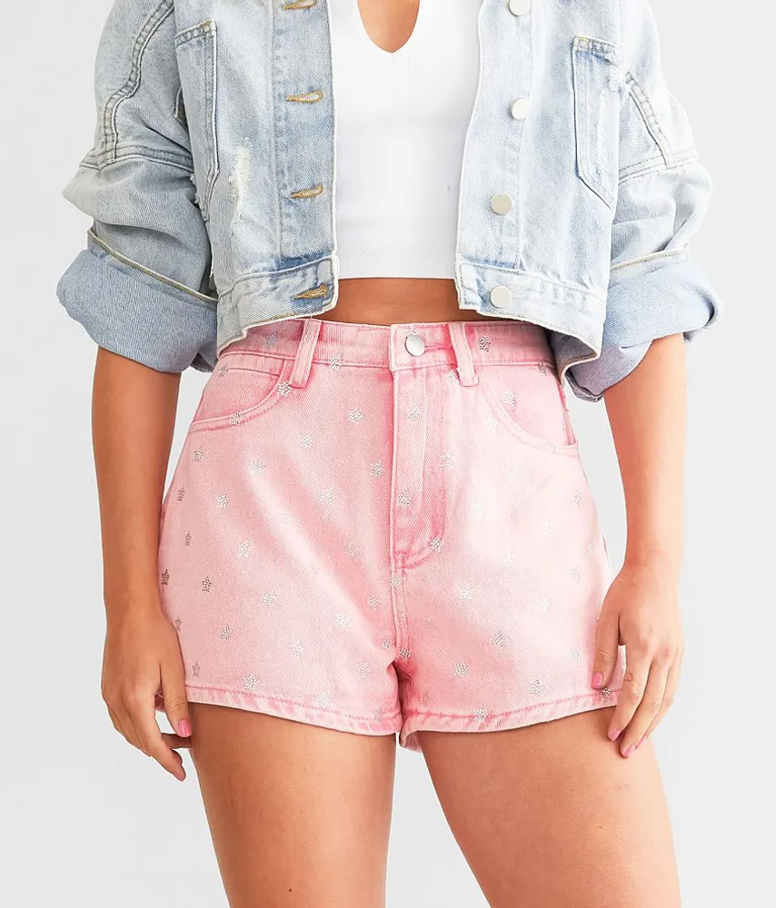 Blue B Rhinestone Star Ultra High Rise Short