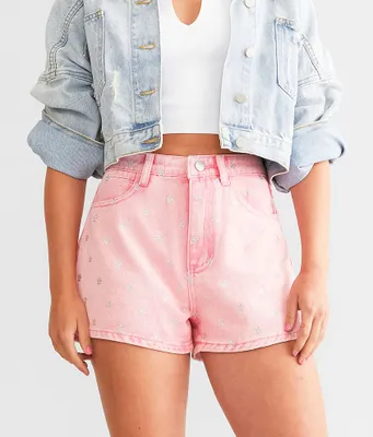 Blue B Rhinestone Star Ultra High Rise Short