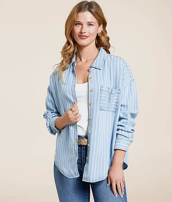 Blu Pepper Striped Chambray Shirt