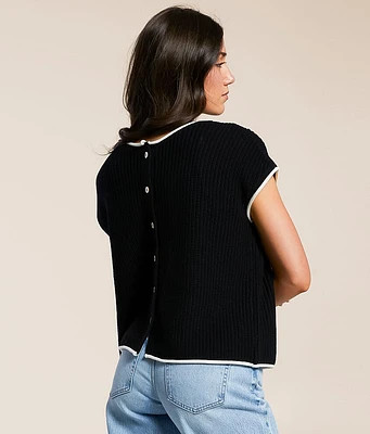 Blu Pepper Back Button Sweater