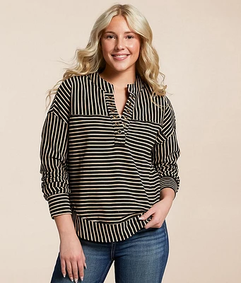 Blu Pepper Striped Pullover