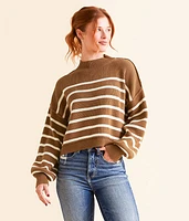 Blu Pepper Stripe Cropped Sweater