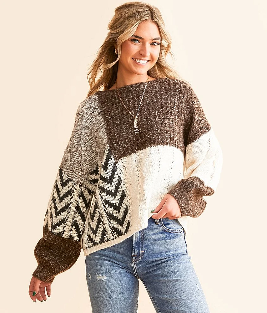 Keyhole Back Tie Sweater