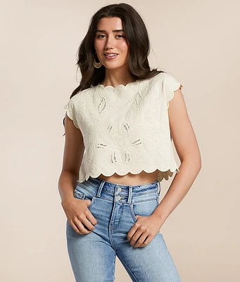 Blu Pepper Embroidered Linen Tank Top