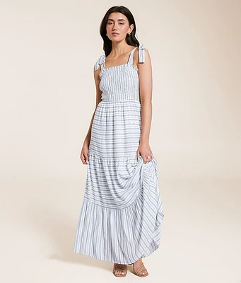 Blu Pepper Striped Maxi Dress
