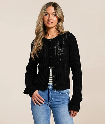 Blu Pepper Ribbed Cardigan Sweater