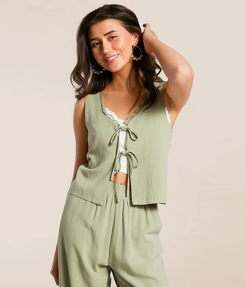 Front Tie Tank Top
