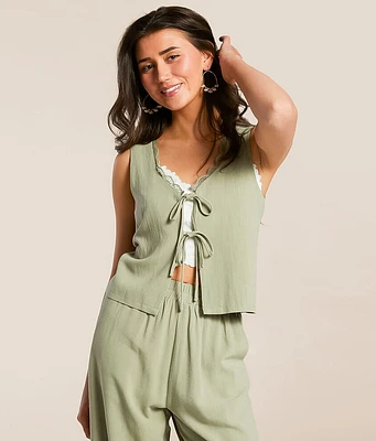 Willow & Root Front Tie Tank Top