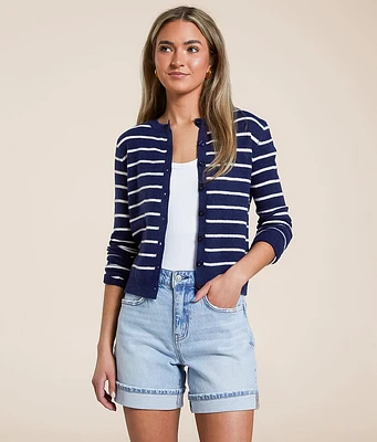 The Workshop Striped Cardigan Sweater