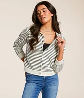 Blu Pepper Striped Cardigan Sweater