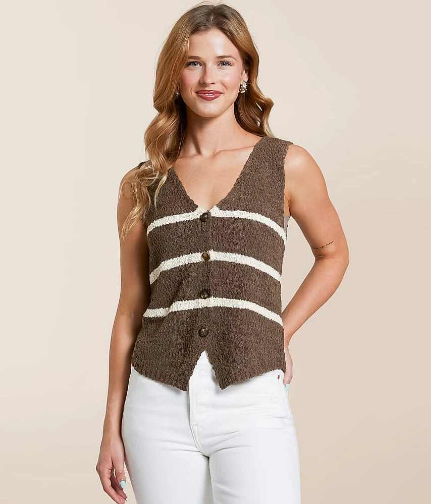 Blu Pepper Striped Sweater Vest