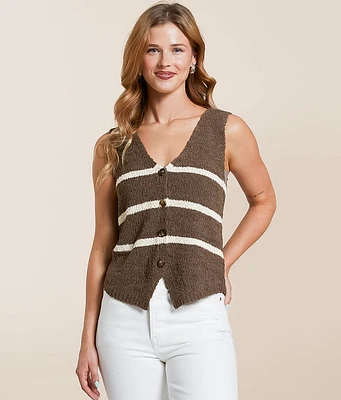 Blu Pepper Striped Sweater Vest