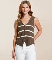 Blu Pepper Striped Sweater Vest