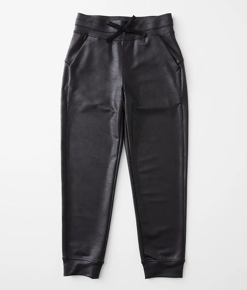 Girls - Modish Rebel Faux Leather Joggers