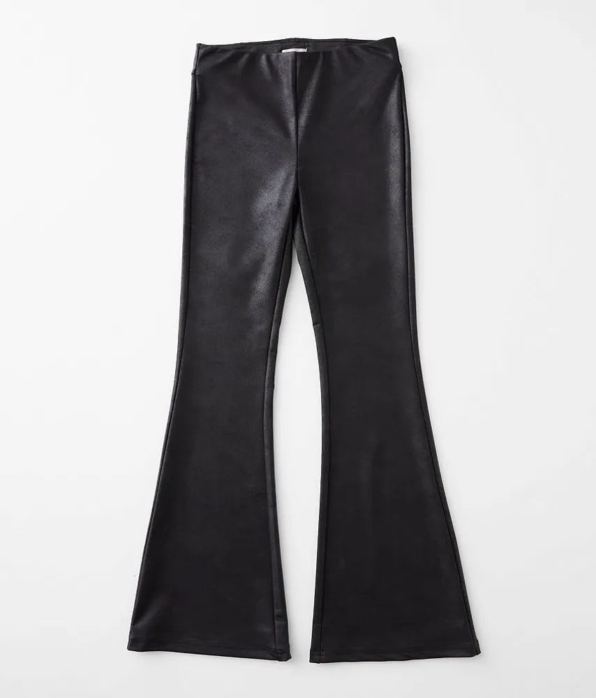 Girls - Modish Rebel Faux Leather High Rise Flare Pant