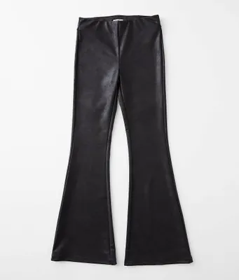 Girls - Modish Rebel Faux Leather High Rise Flare Pant