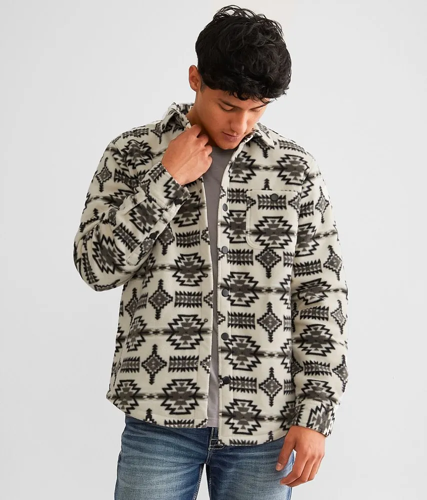 Printed Polar Fleece Shacket