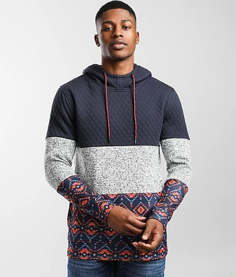 Departwest Color Block Southwestern Hooded Sweatshirt