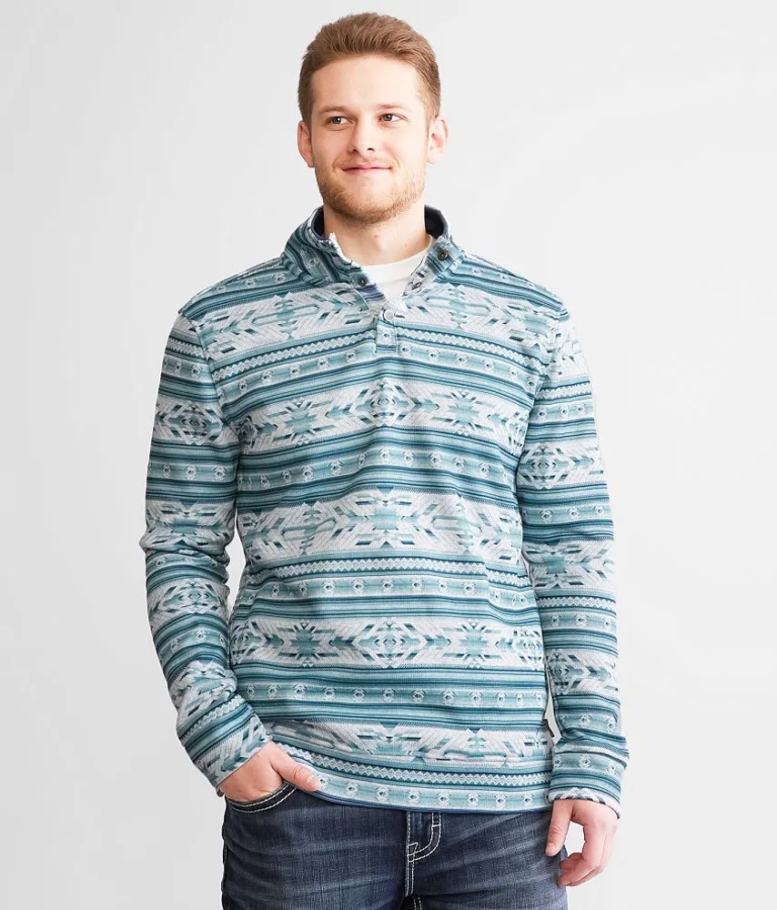 Southwestern Mock Neck Pullover
