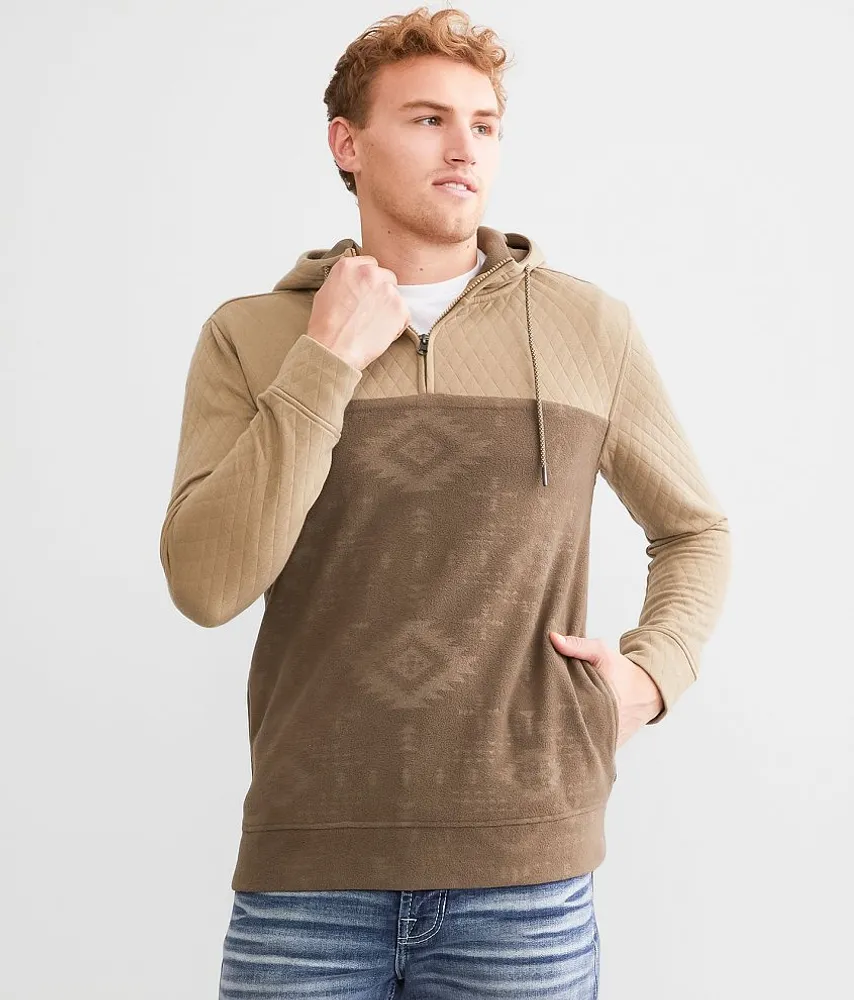 Quilted Quarter Zip Hoodie