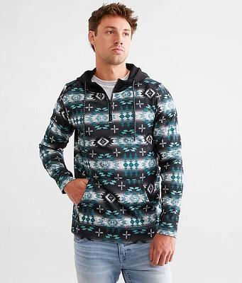 Departwest Soutwestern Quarter Zip Hooded Sweatshirt