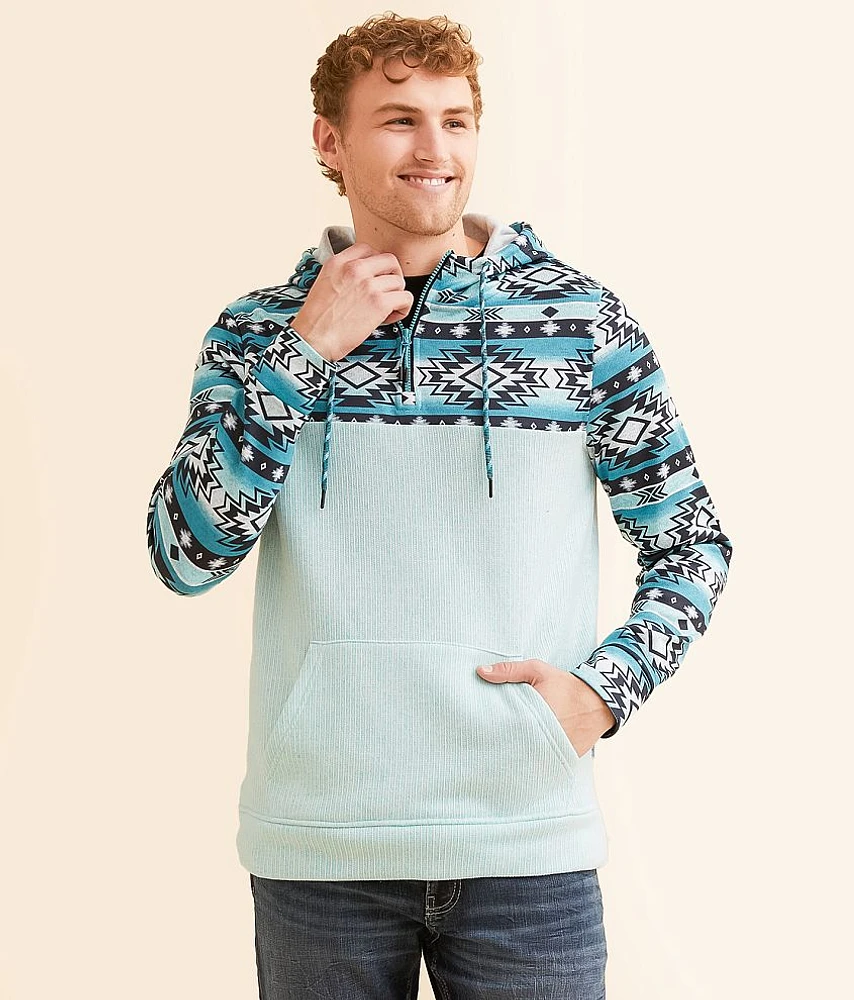 Southwestern Print Hooded Sweatshirt