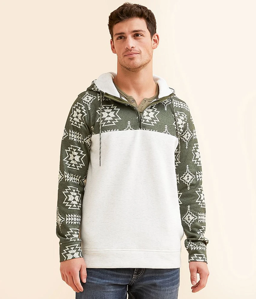 Pieced Southwestern Hooded Sweatshirt