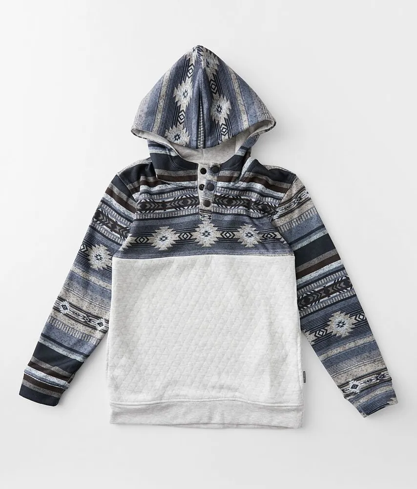 Boys - Quilted Henley Hoodie