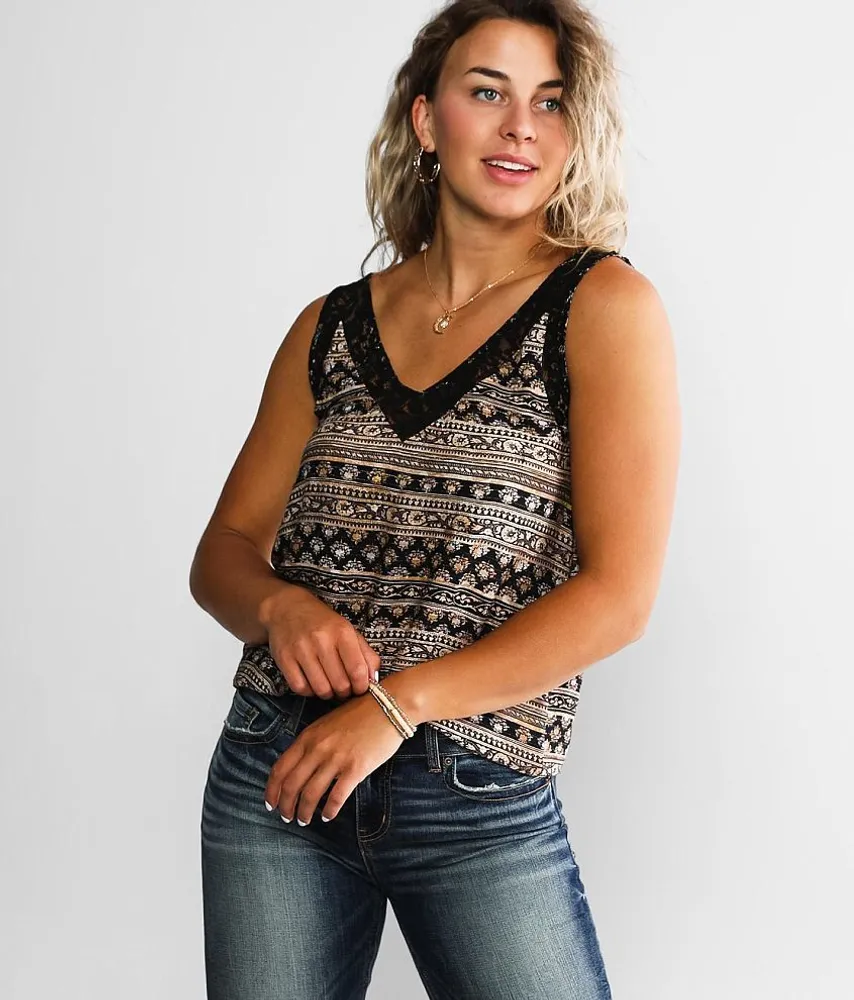 Metallic Striped Tank Top