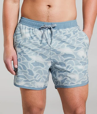 BURLEBO Seaside Camo Stretch Swim Trunks