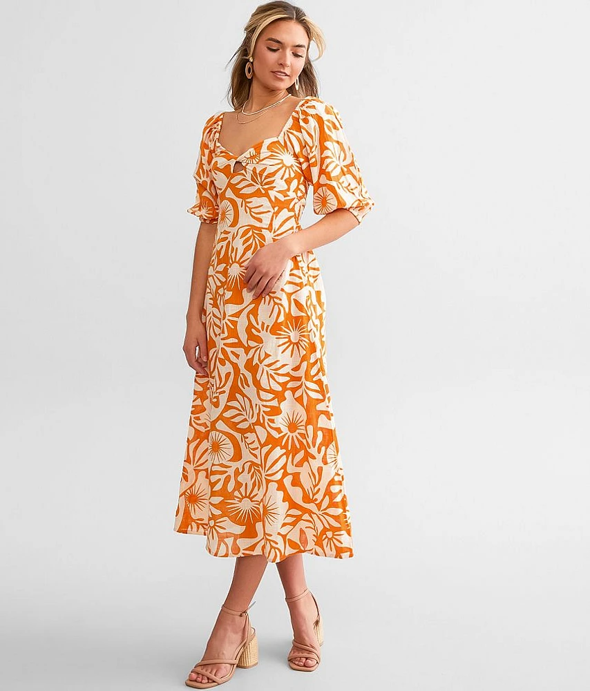 Paradise Cove Twisted Midi Dress
