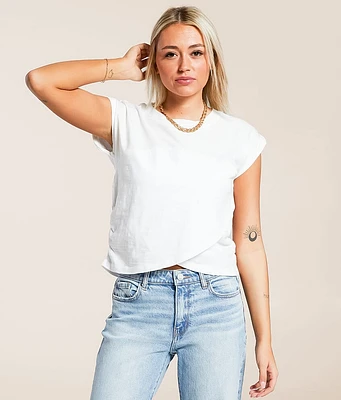 Gilded Intent Surplice Hem Top