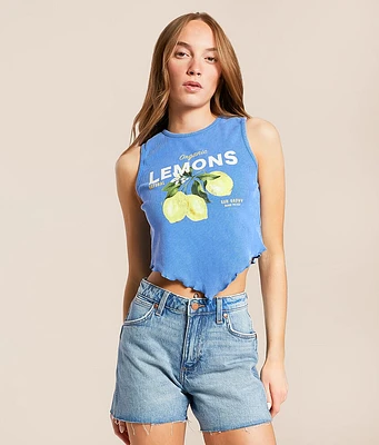 Modish Rebel Lemons Hanky Cropped Tank Top
