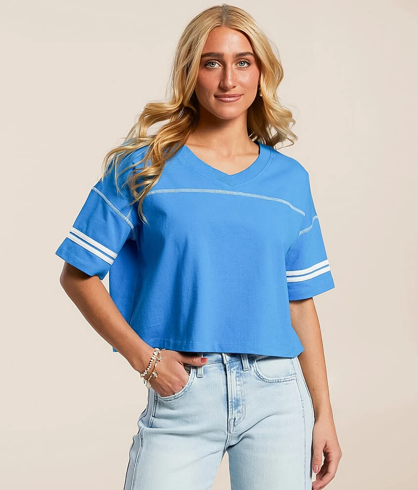 FITZ + EDDI Sport Stripe Cropped T-Shirt