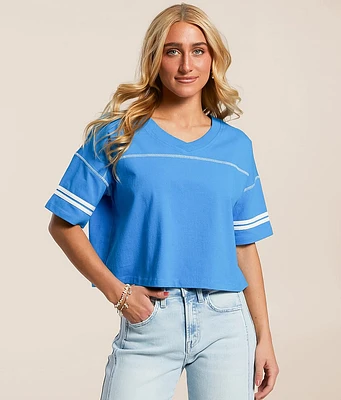 FITZ + EDDI Sport Stripe Cropped T-Shirt