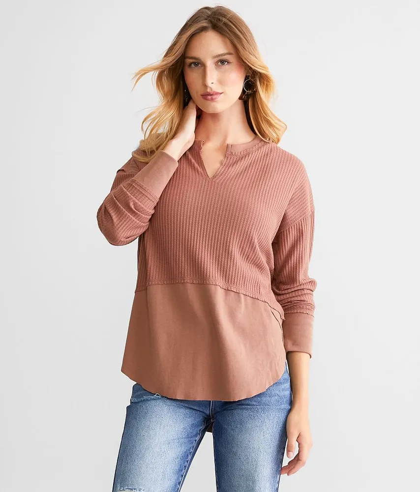 Waffle Knit Top