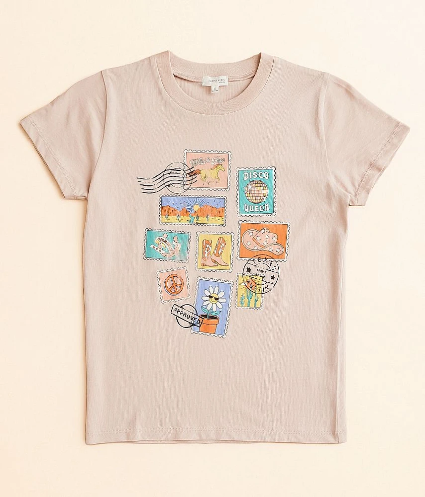 Girls - Modish Rebel Western Stamps T-Shirt