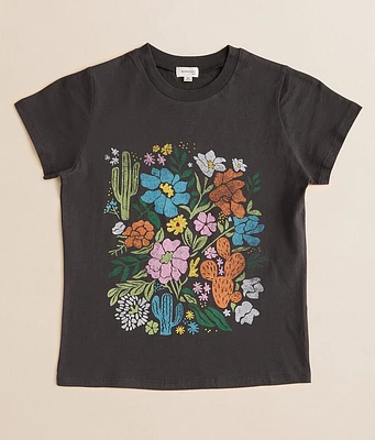 Girls - Modish Rebel Floral & Cactus T-Shirt