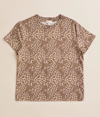 Girls - Gilded Intent Washed Leopard T-Shirt