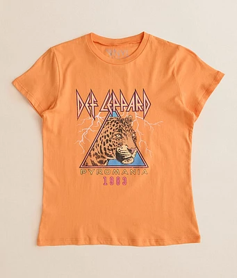 Girls - The Vinyl Icons Def Leppard Oversized Band T-Shirt