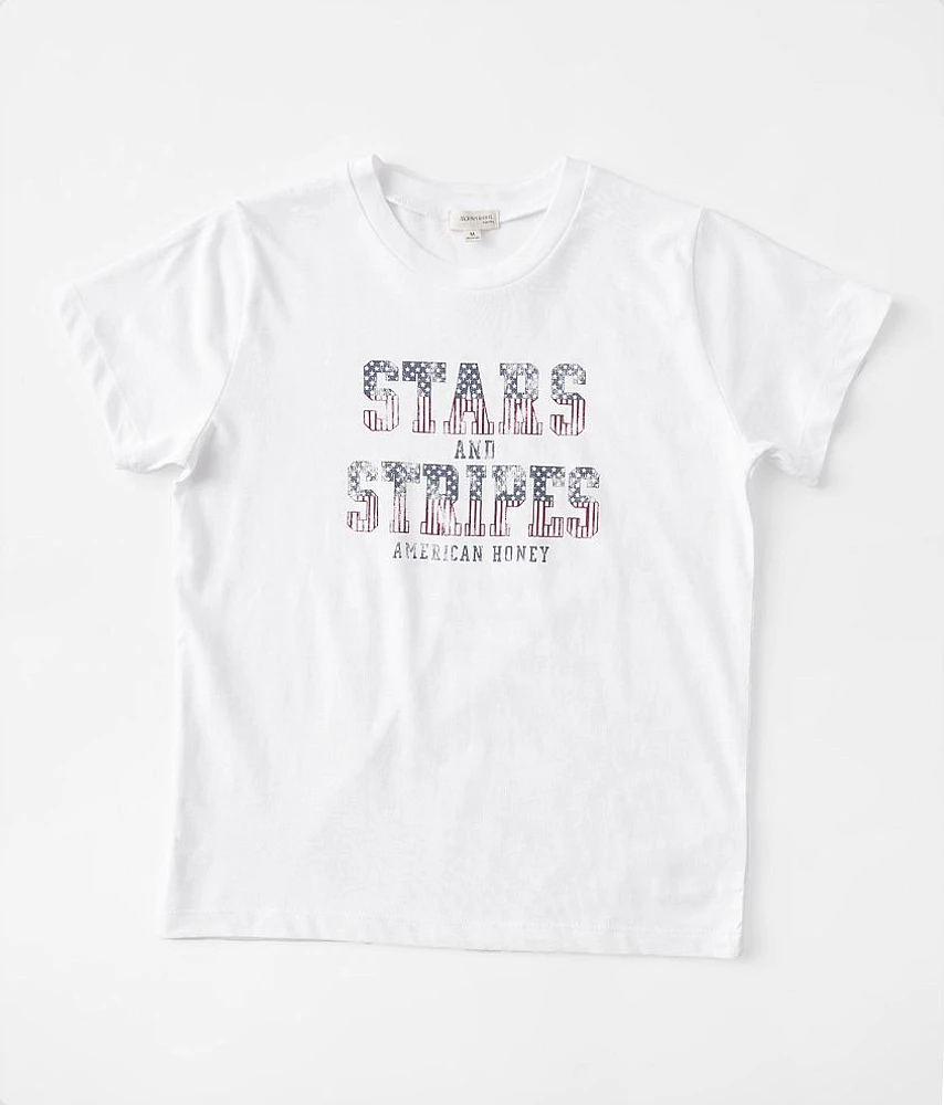 Girls - Modish Rebel Stars & Stripes T-Shirt