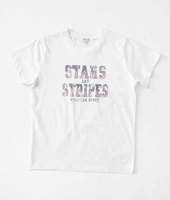 Girls - Modish Rebel Stars & Stripes T-Shirt