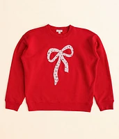 Girls - Modish Rebel Floral Bow Pullover