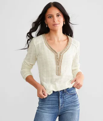 BKE Raw Edge Henley