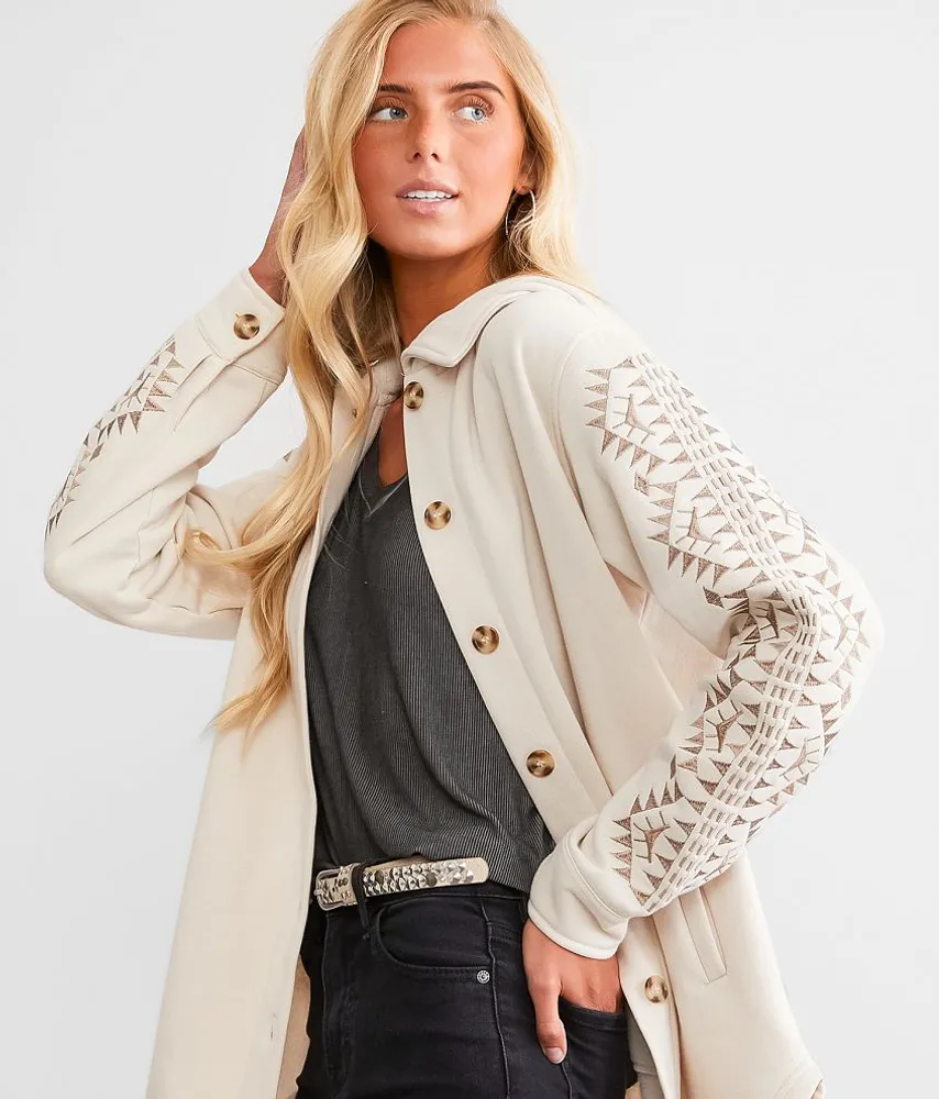 Embroidered Hooded Jacket