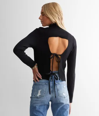 red by BKE Open Back Tie Sweater