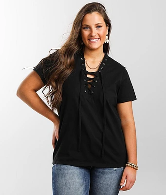 BKE Lace Up Top